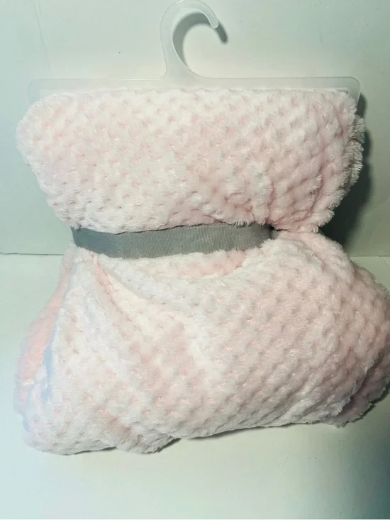 Adirondack Baby by Berkshire My Cozy Baby Roses & Shimmery Pink Blanket Lot of 2 - Picture 11 of 11
